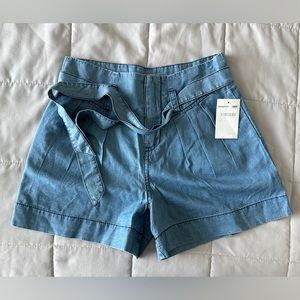 Habitual girls high waisted blue cotton shorts size 12